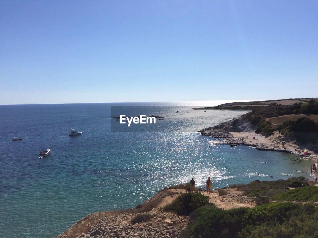 VIEW OF SEA AGAINST CLEAR SKY