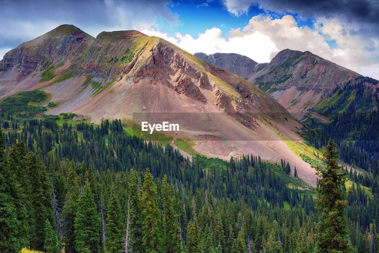 Majestic view of colorado mountain in summer