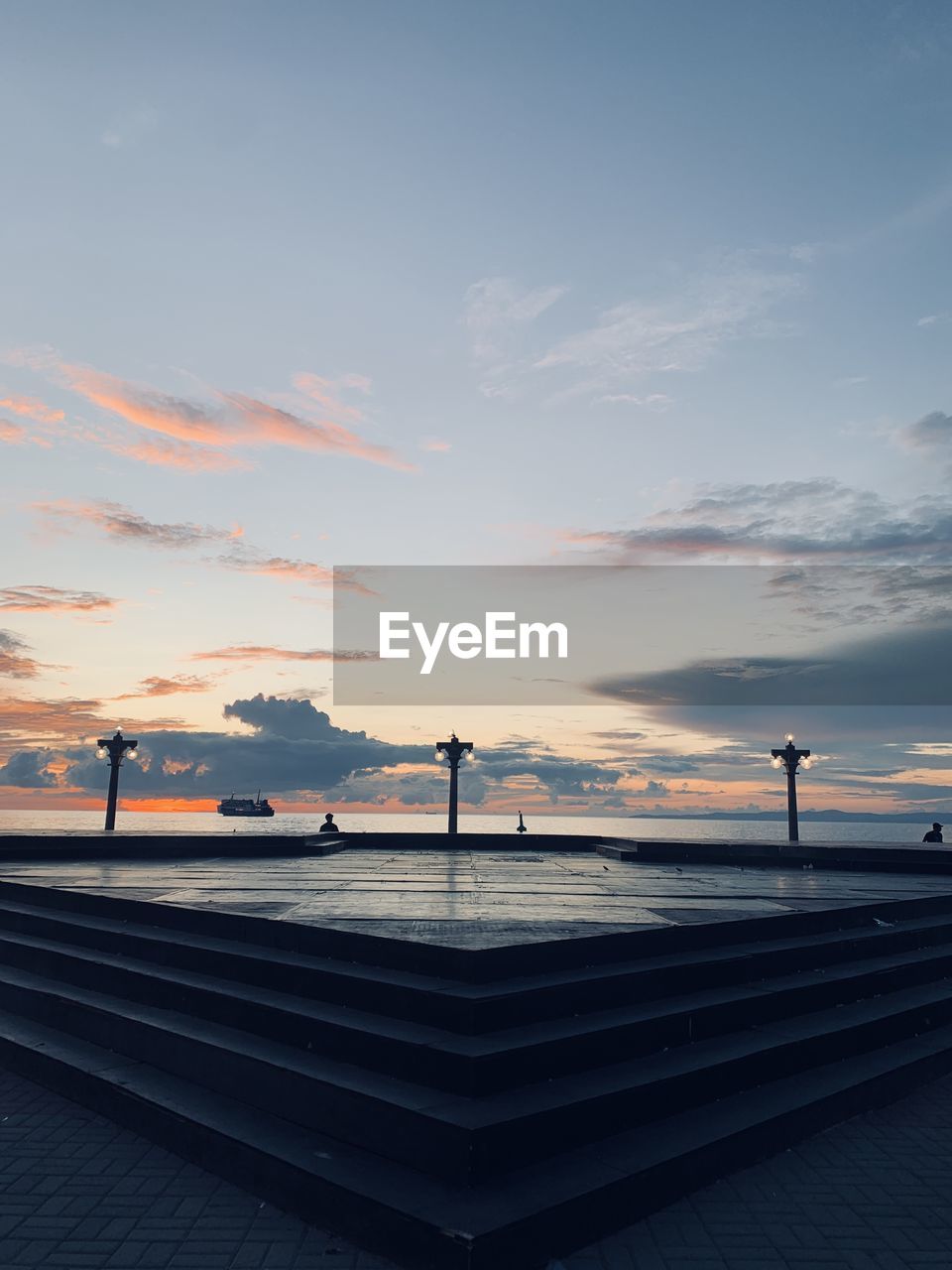 scenic view of sunset