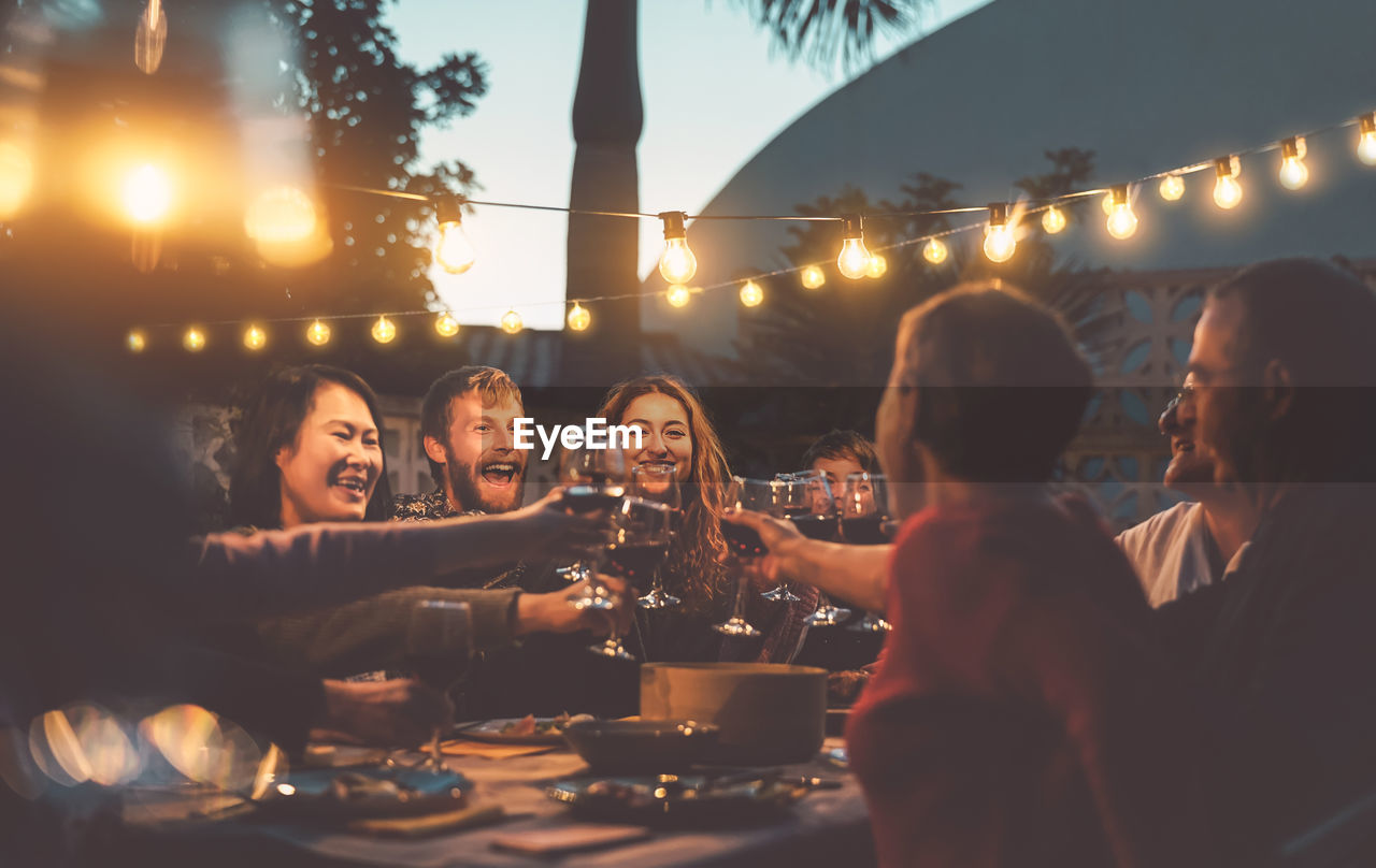 Group of people at restaurant