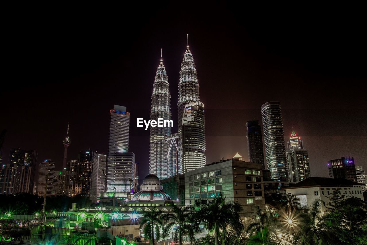 Petronas towers at night