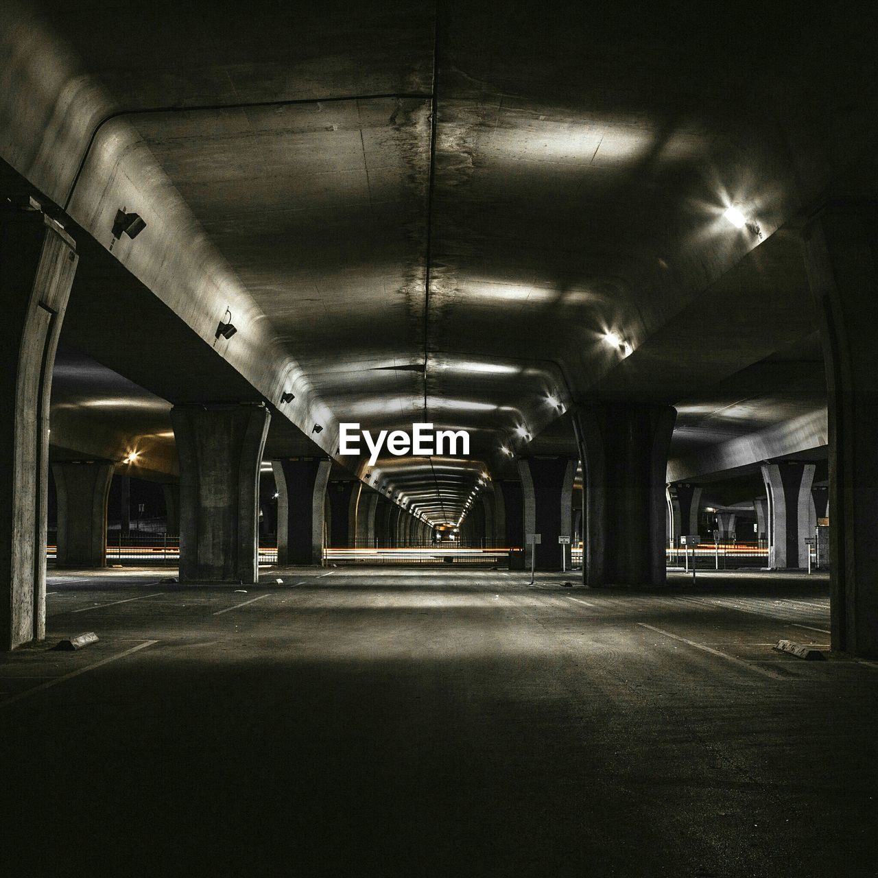 INTERIOR OF EMPTY TUNNEL