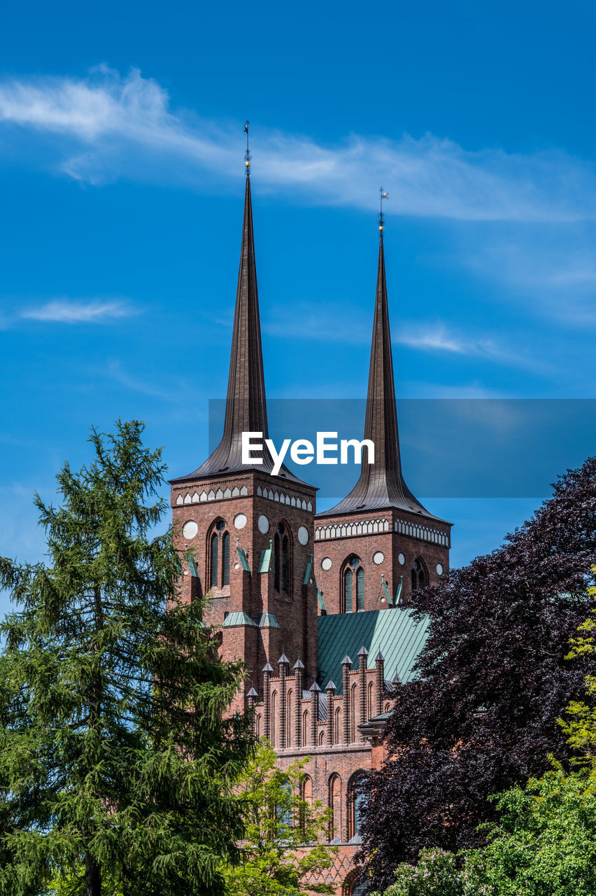 The historical danish cathedral in roskilde, burial ground for danish kings and queens