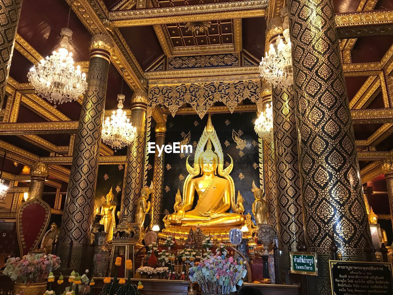 Gold buddha statue in temple