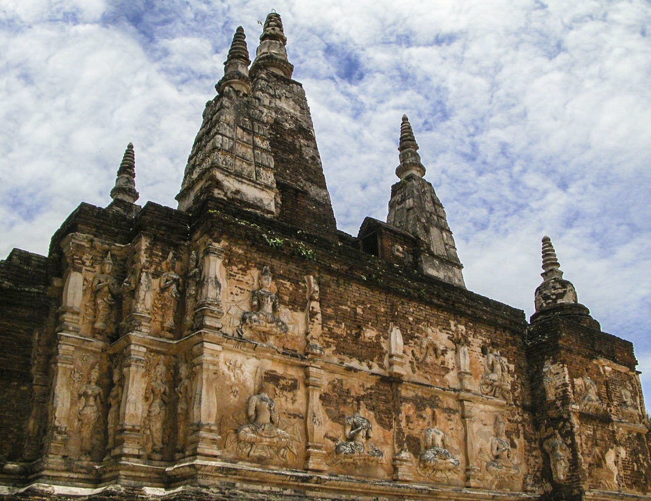 Low angle view of historic temple