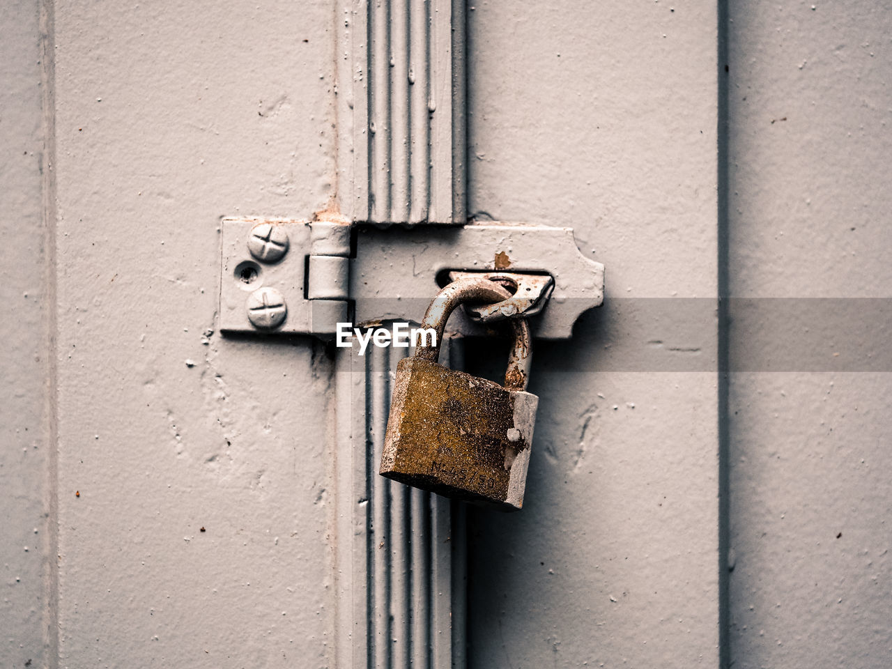 Detail shot of locked door