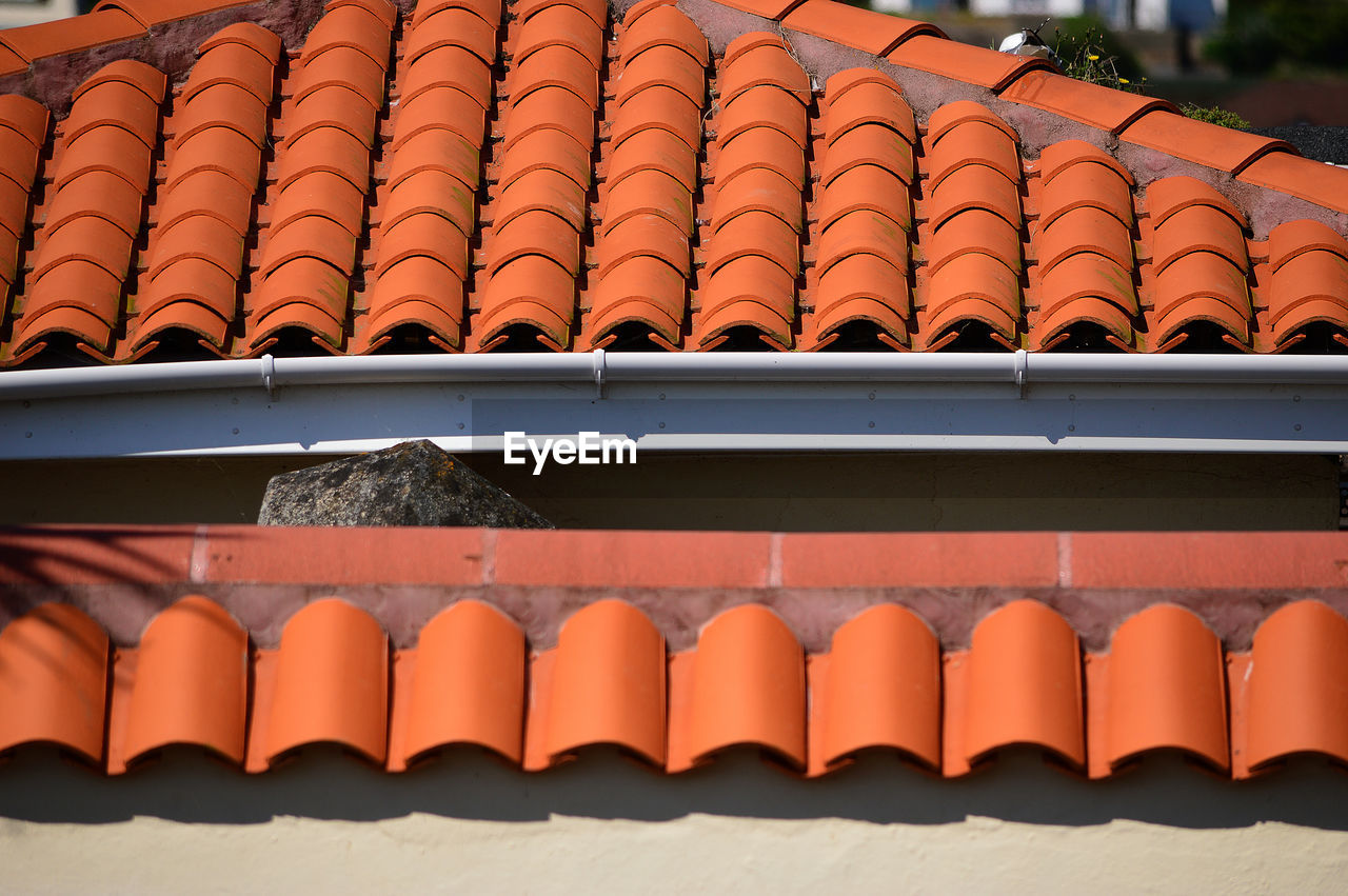 Row of roof tiles