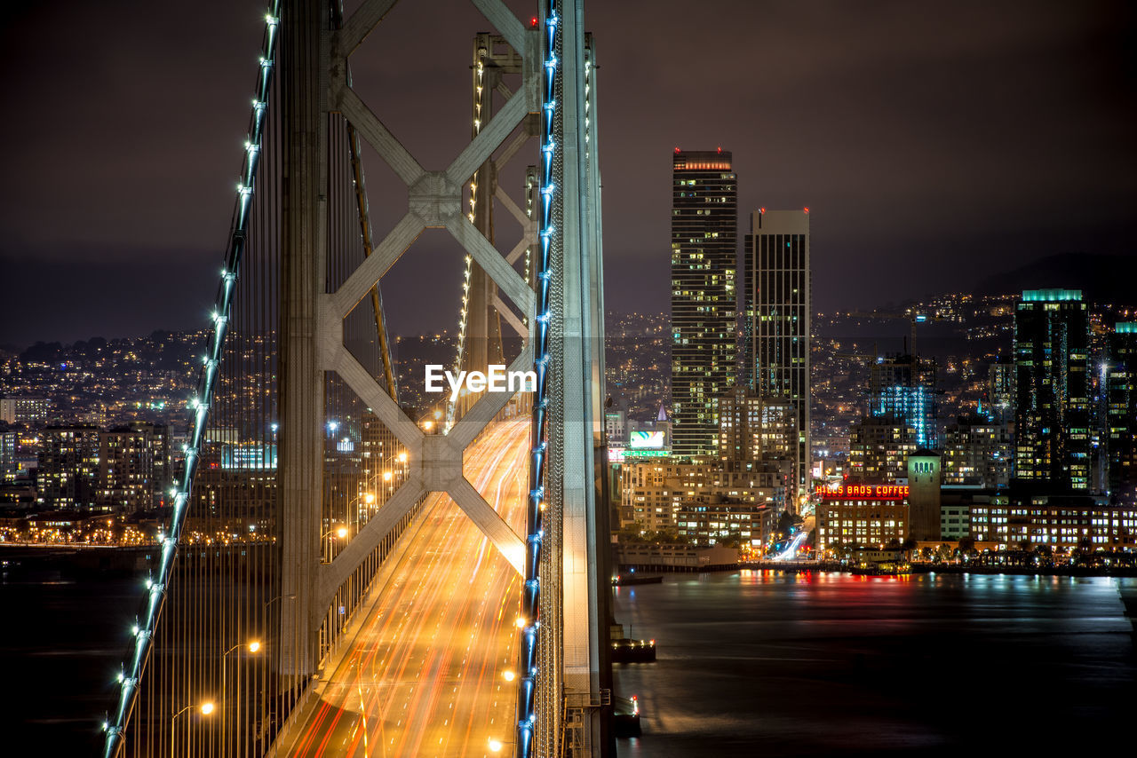 View of skyscrapers at night