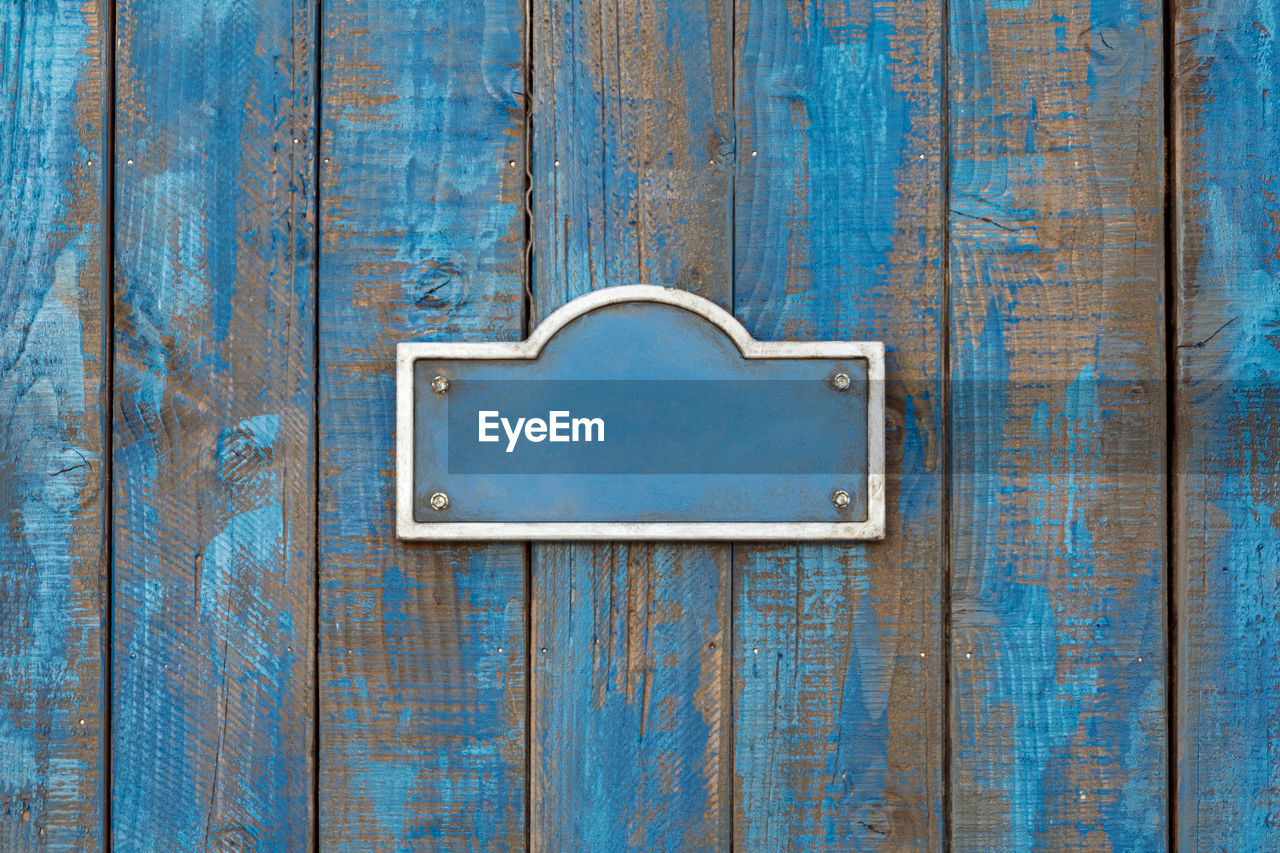 Full frame shot of blue door