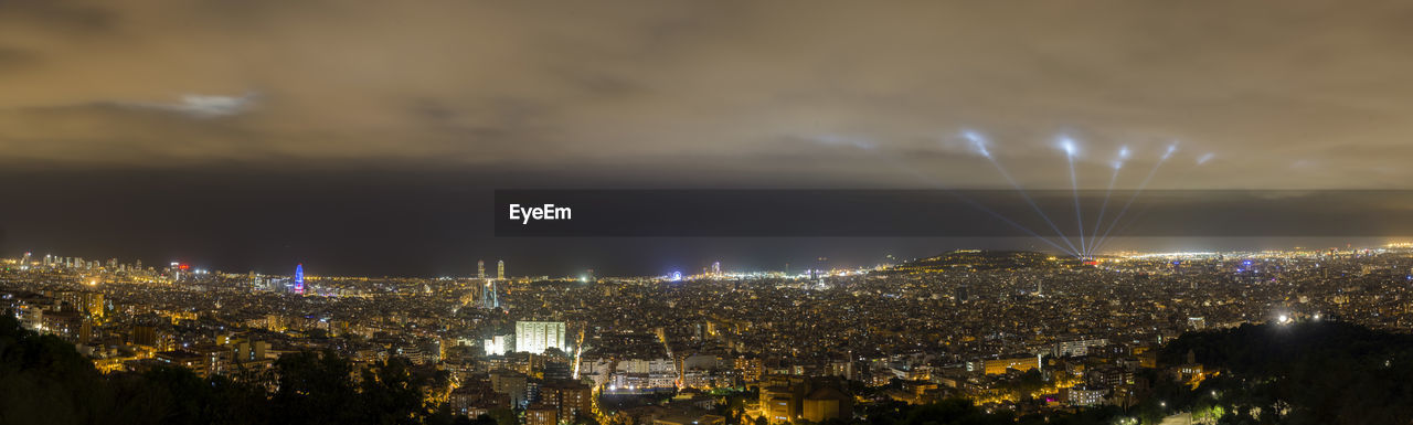 Barcelona Skyline at night Barcelona Catalonia Catalunya City Cityscape Night Lights Nightphotography Panorama Panoramic Panoramic View Skyline Catalunyaexperience Long Exposure Night