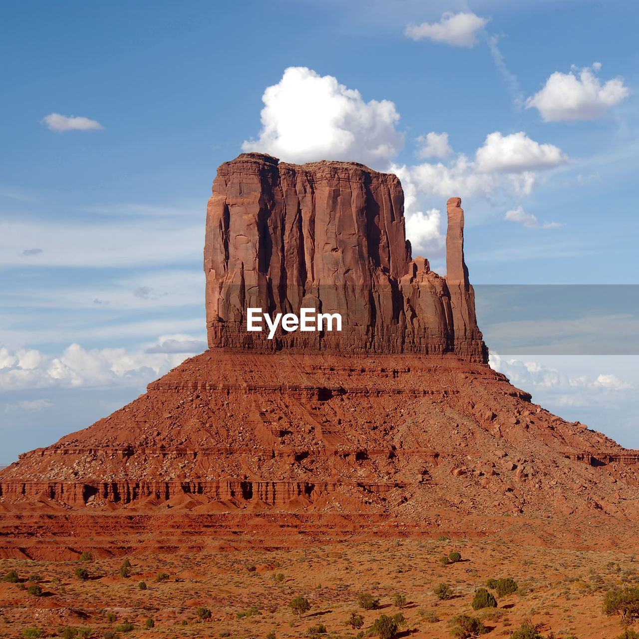 Rock formations on landscape against sky