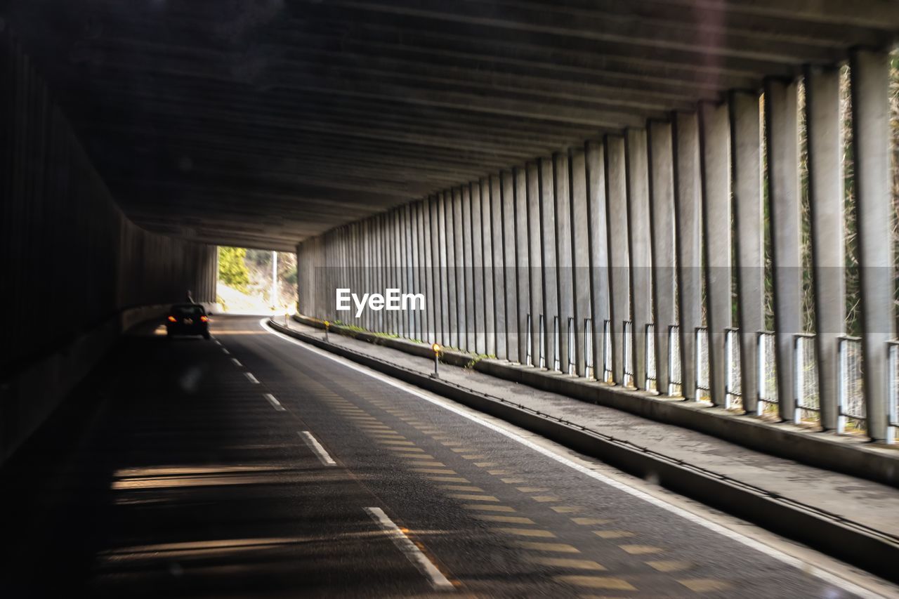 REAR VIEW OF TUNNEL AT RAILROAD STATION