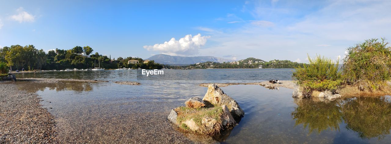 Scenic view of river against sky