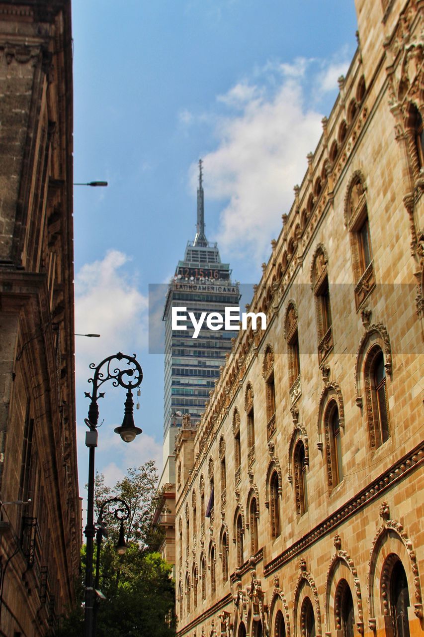 Low angle view of buildings against sky