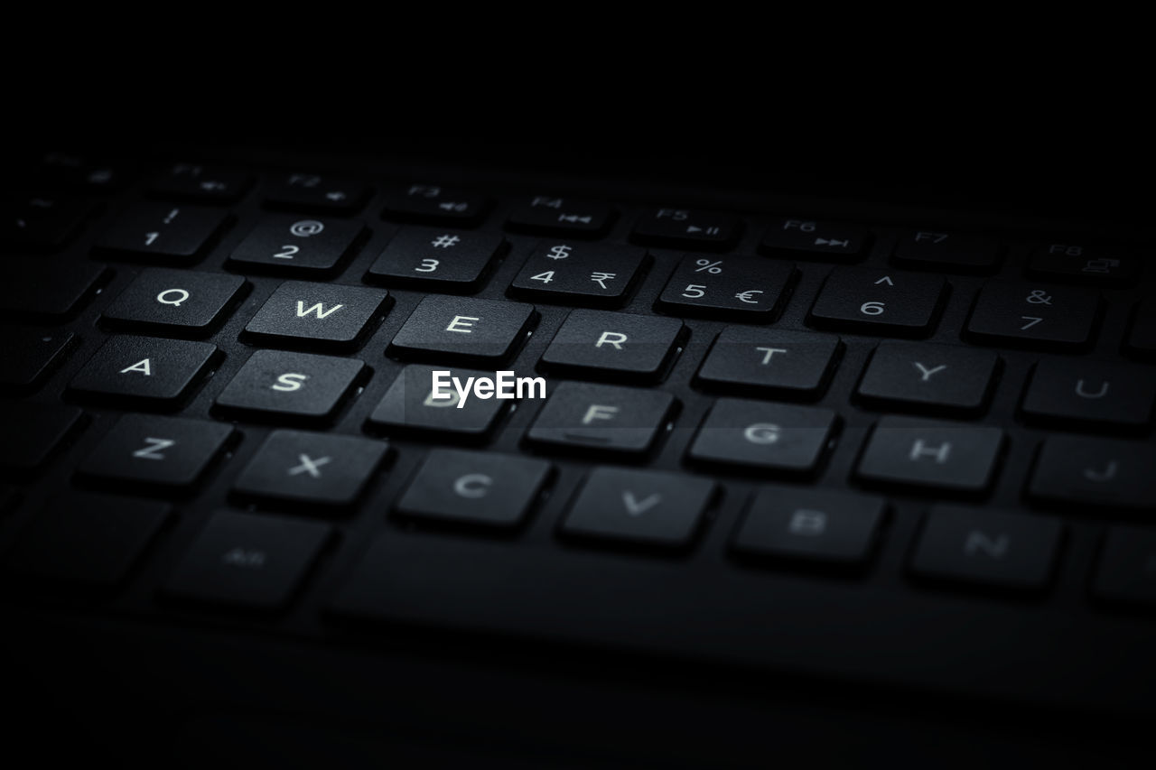 Close-up of computer keyboard