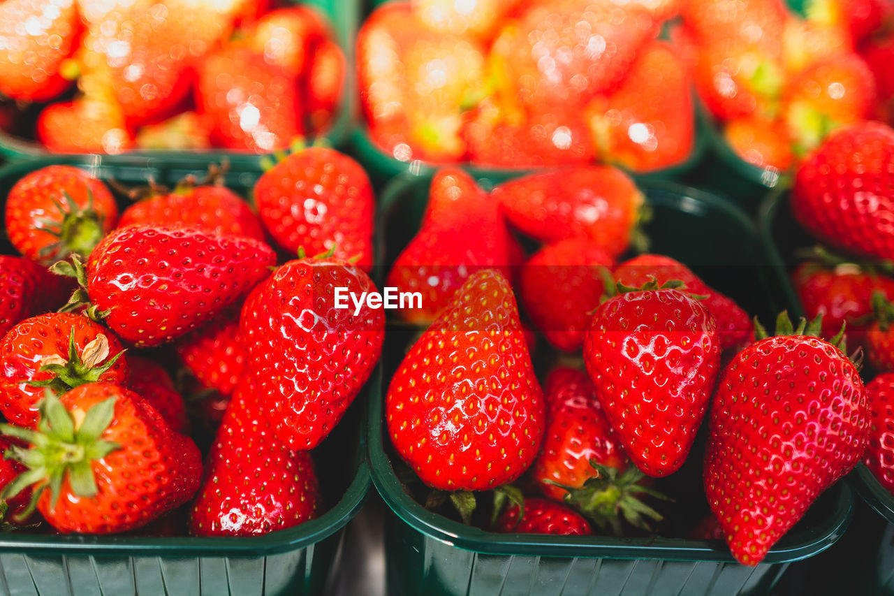 Full frame shot of strawberries