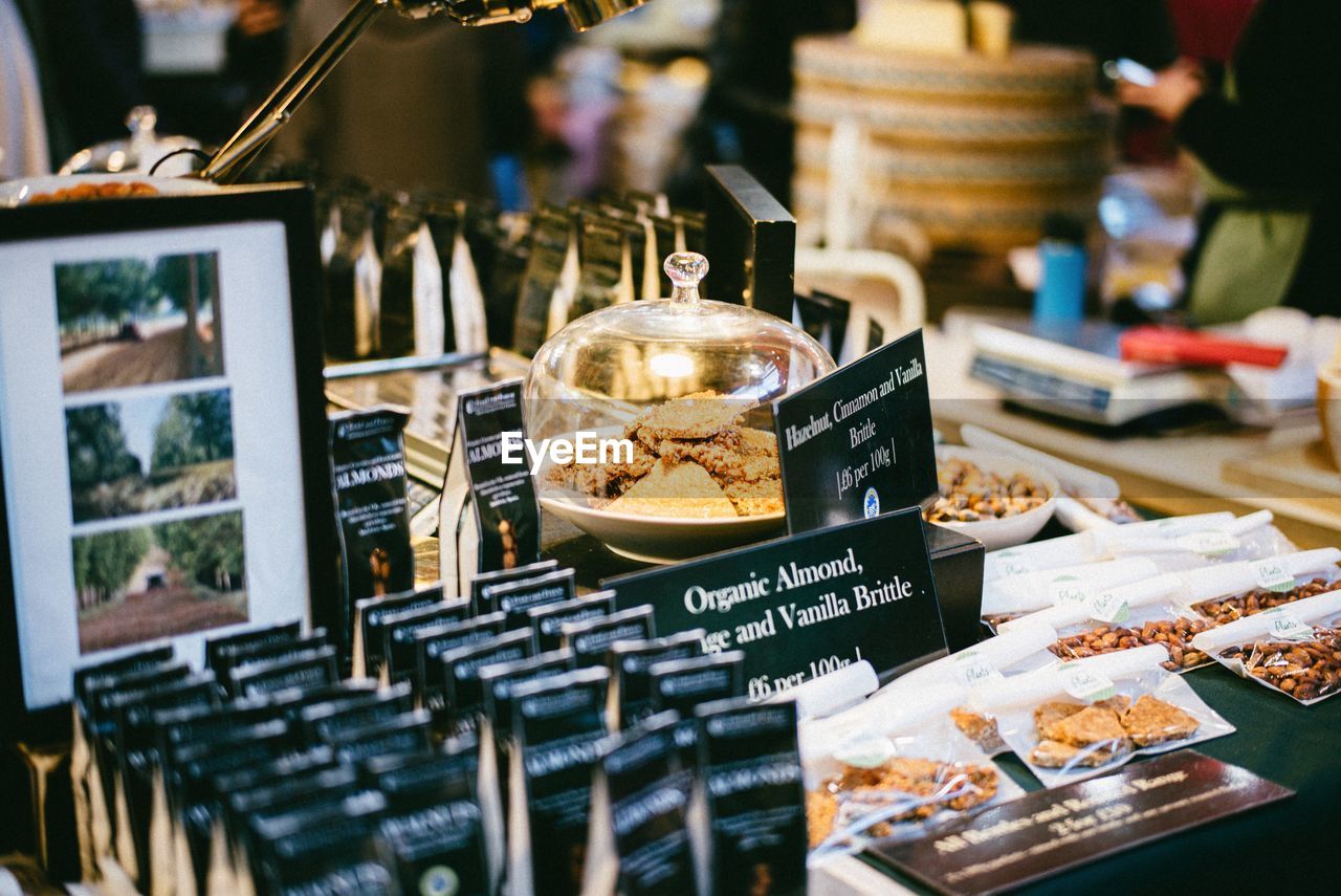 High angle view of food for sale in store