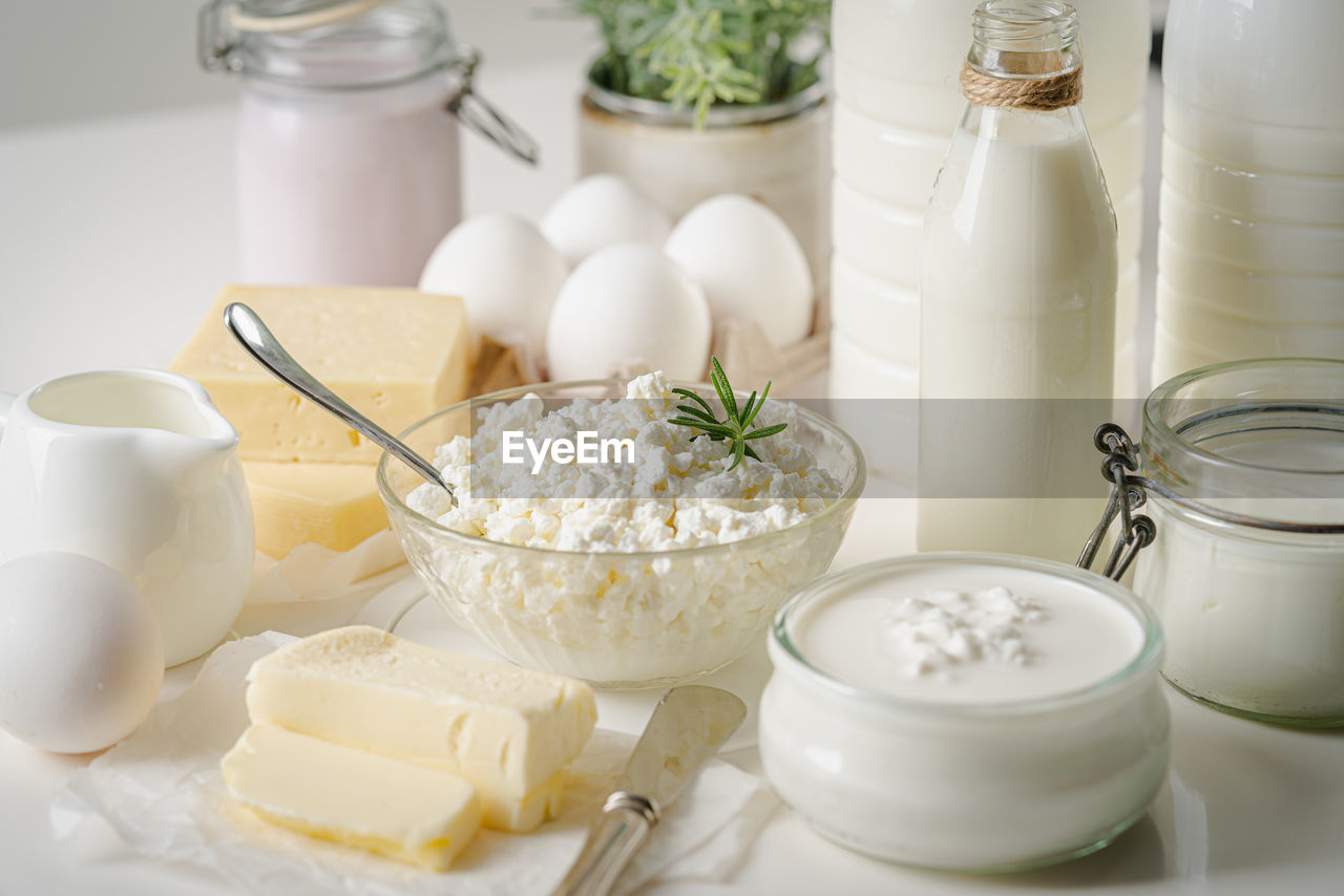 close-up of food in glass on table