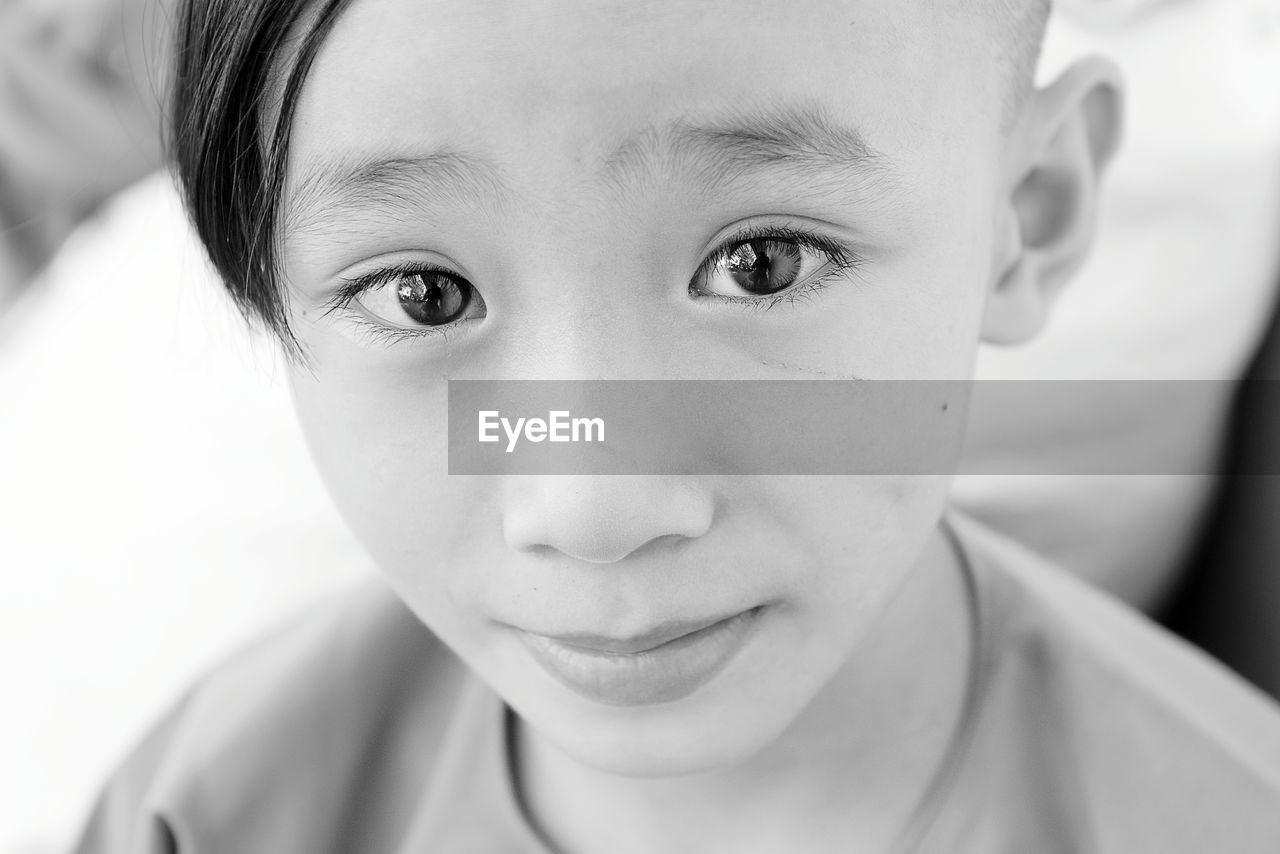 Close-up portrait of cute boy