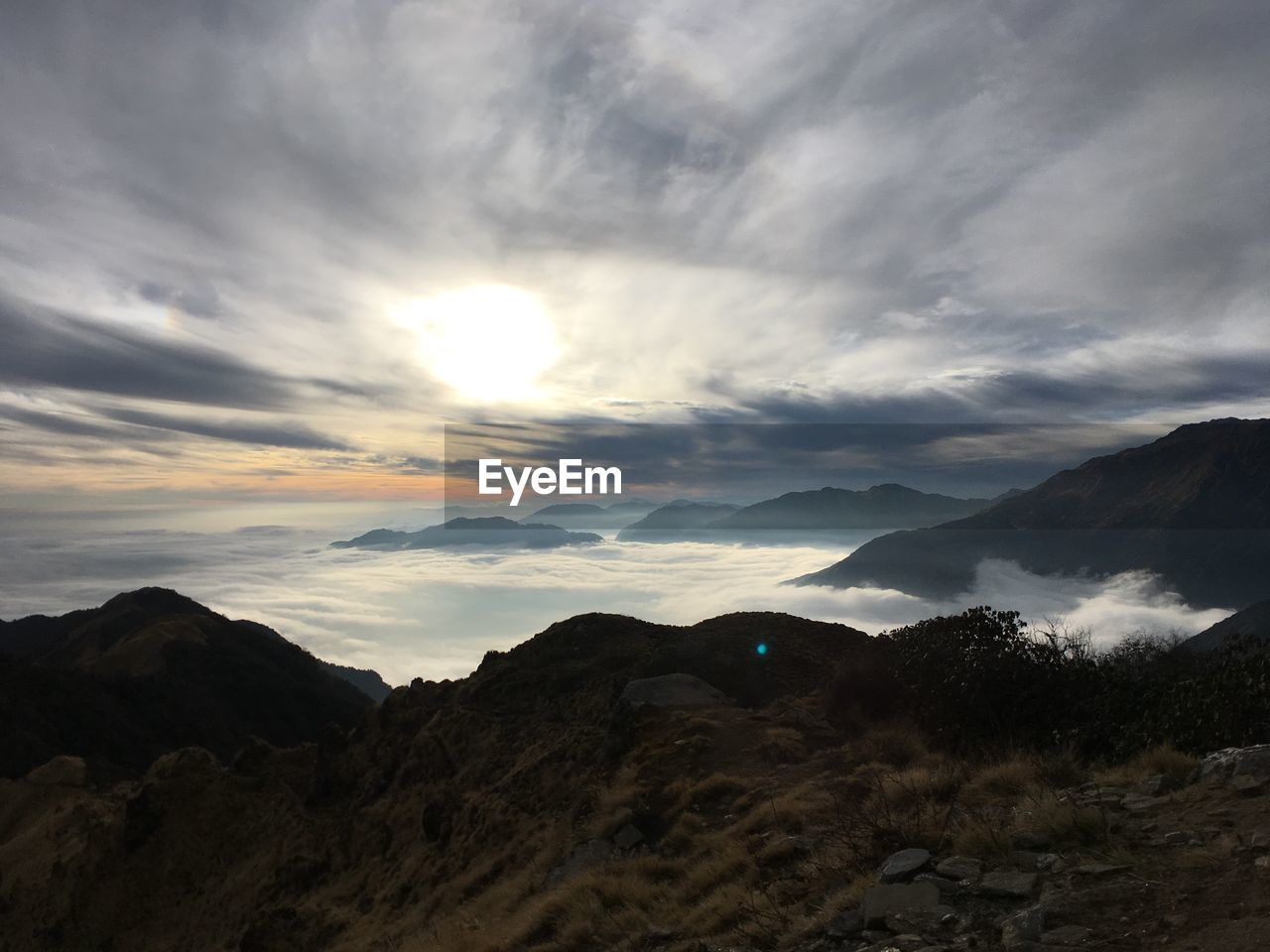 SCENIC VIEW OF LANDSCAPE AGAINST SKY DURING SUNSET