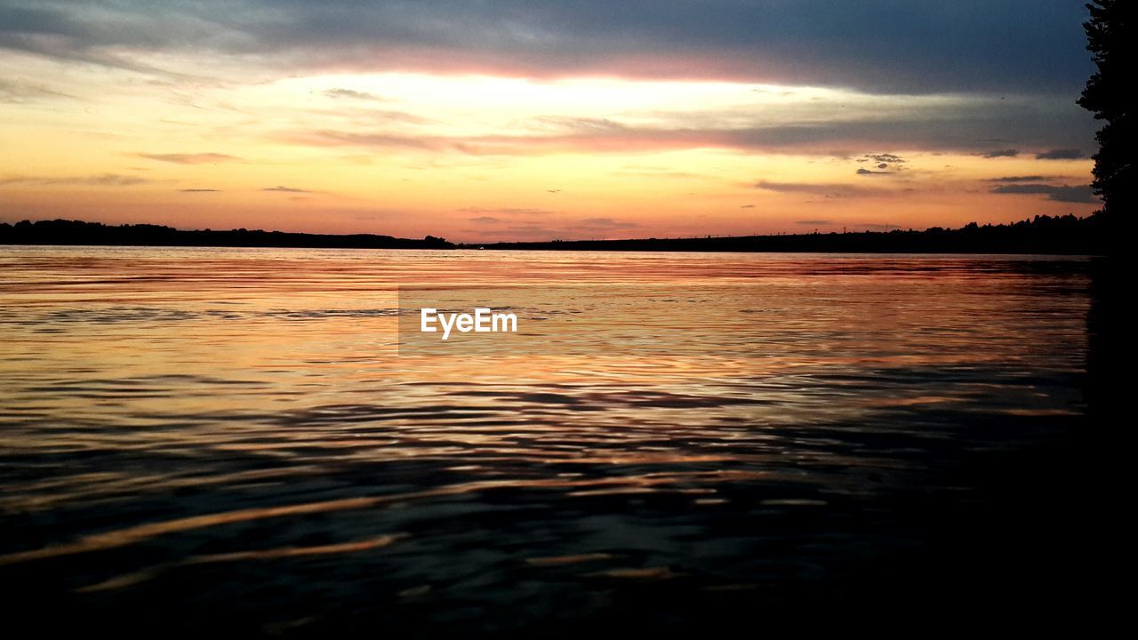 SCENIC VIEW OF SEA DURING SUNSET