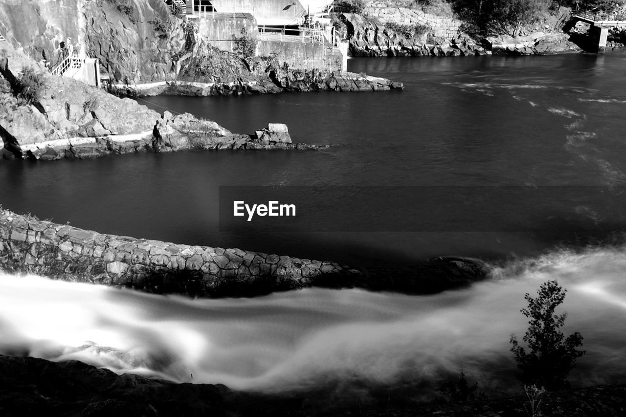 Tranquil view of river and cliffs