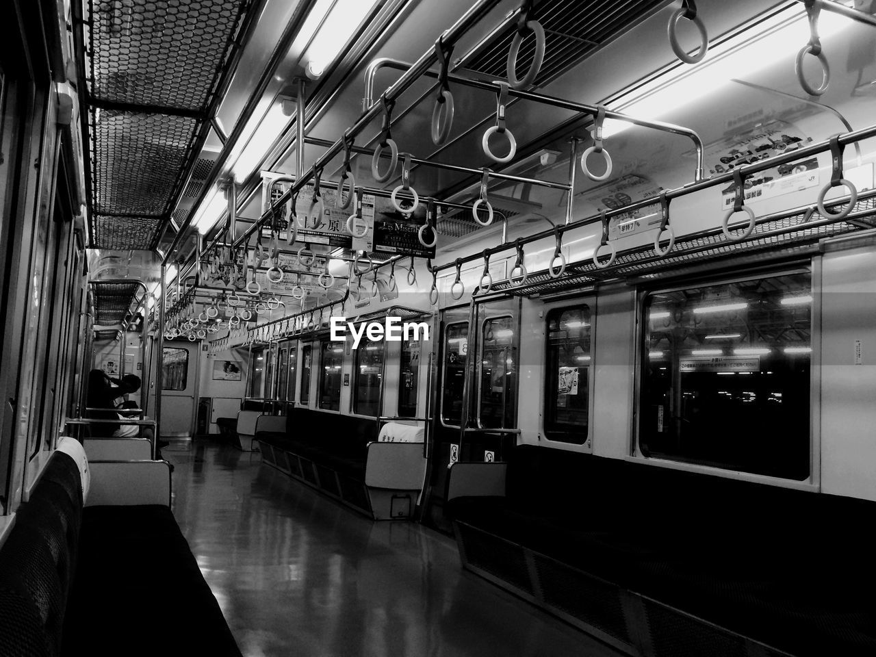 Interior of a subway train