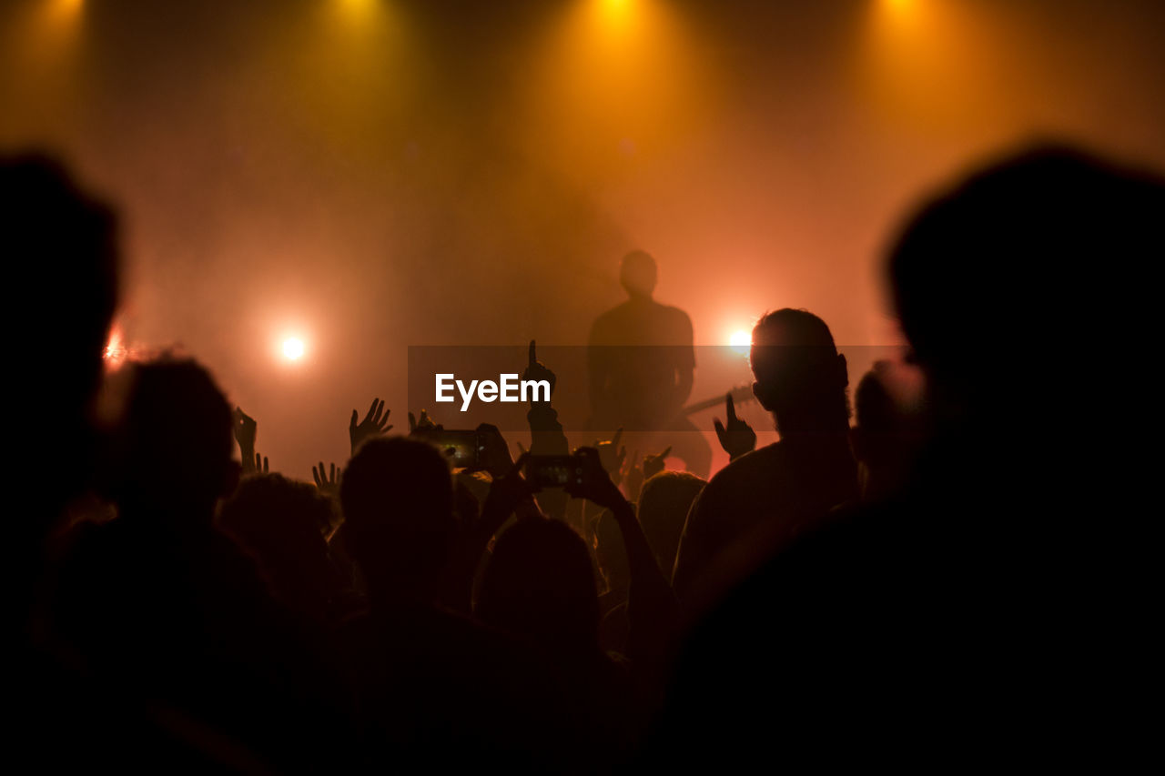 Group of people at music concert