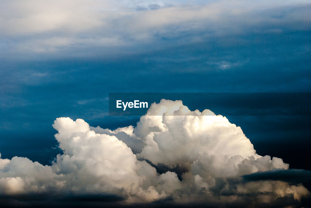 White clouds in blue sky