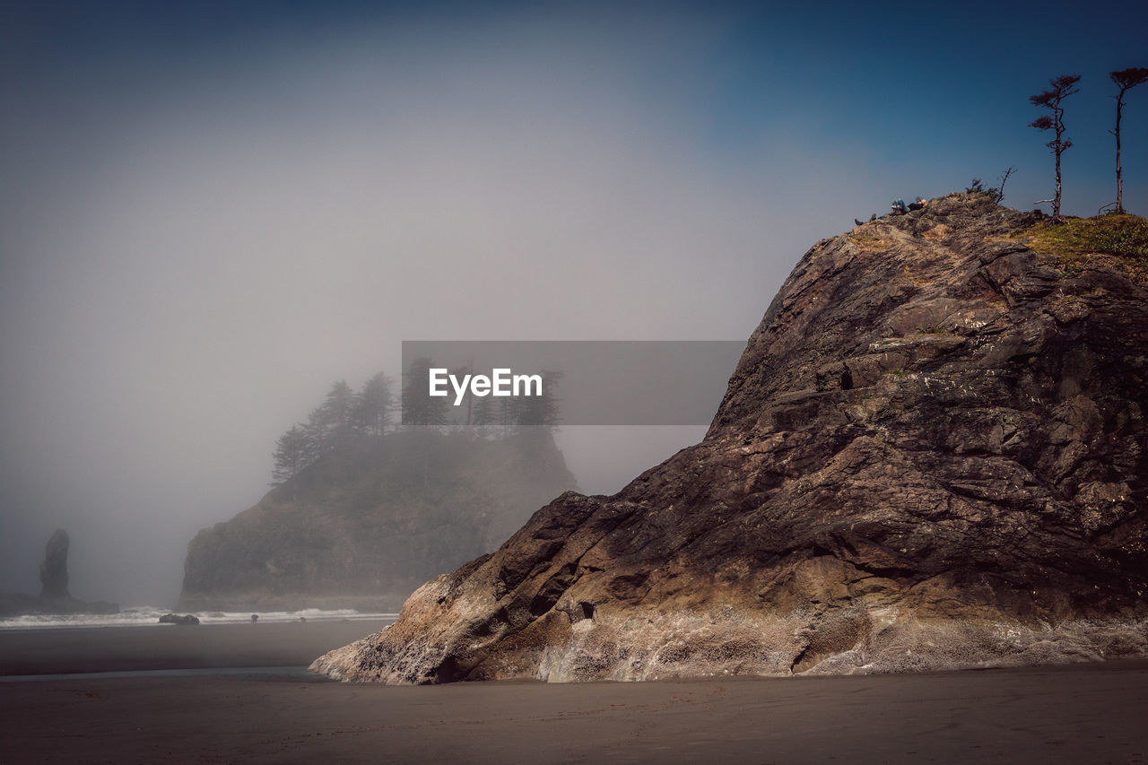 Beach, rocks, water, ocean, sea, mist. secon beach washington state