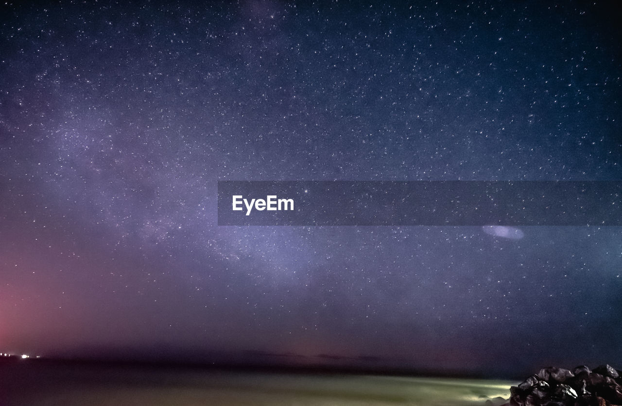 STAR FIELD AGAINST SKY AT NIGHT