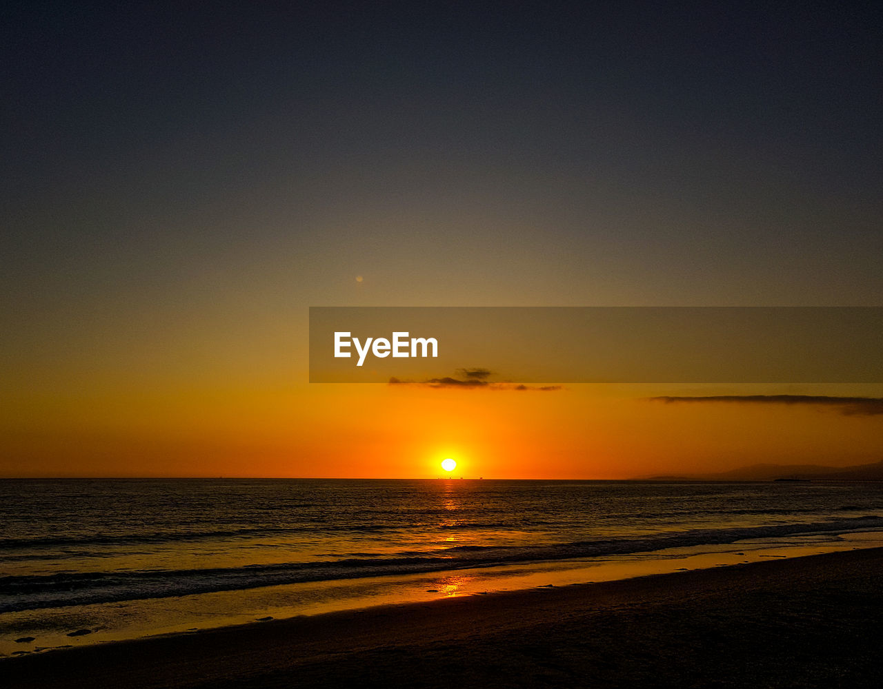 SCENIC VIEW OF SEA DURING SUNSET