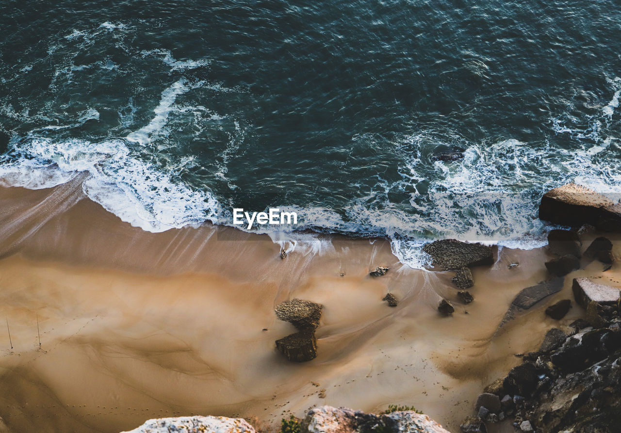 High angle view of beach