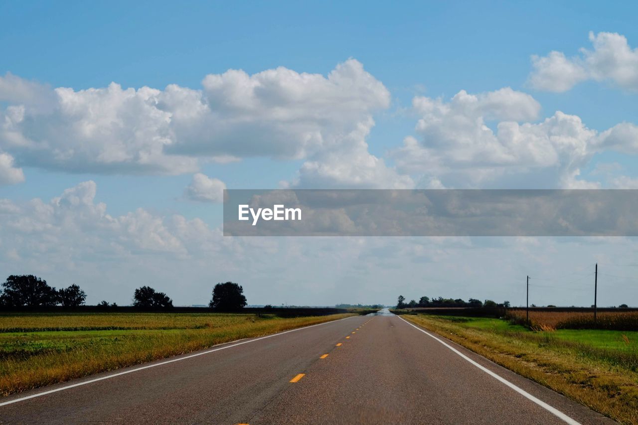 ROAD PASSING THROUGH LAND AGAINST SKY