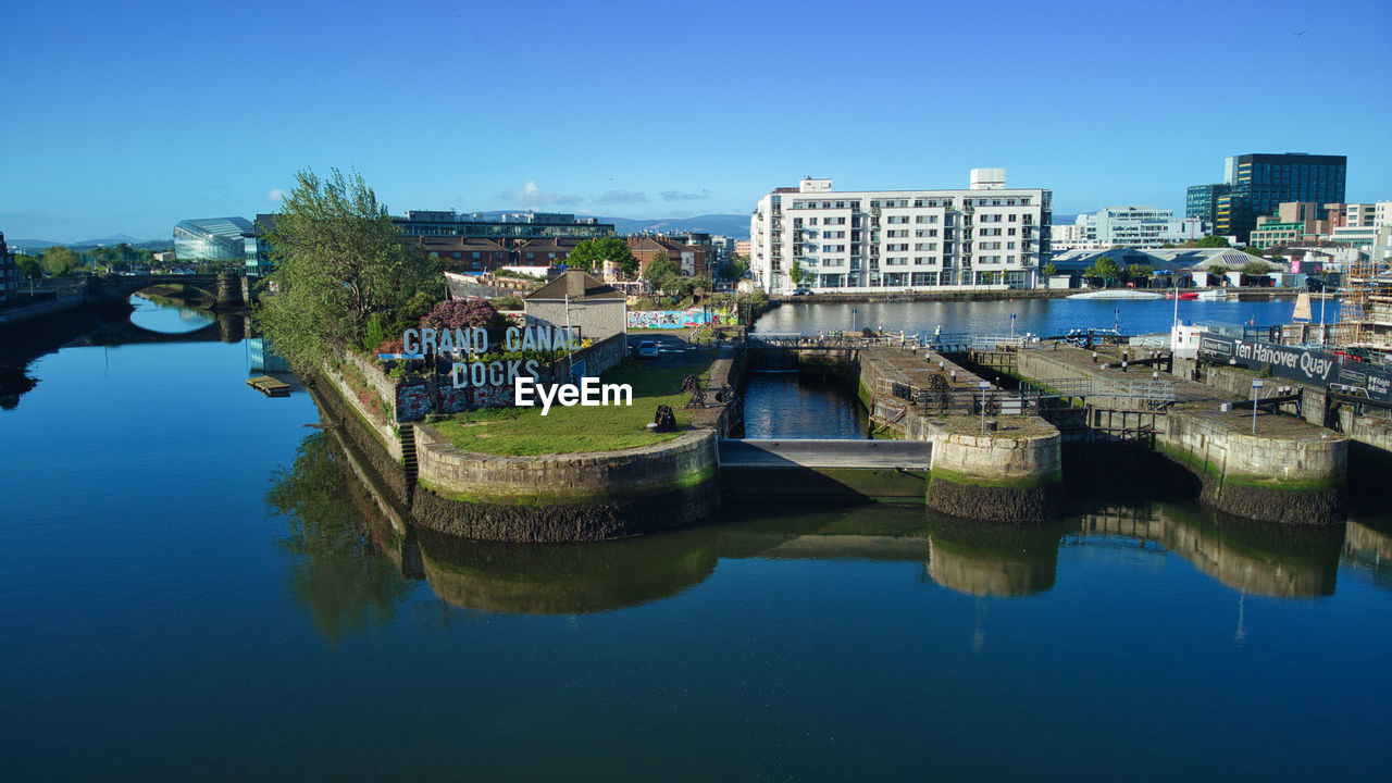 Grand canal docks in dublin. 