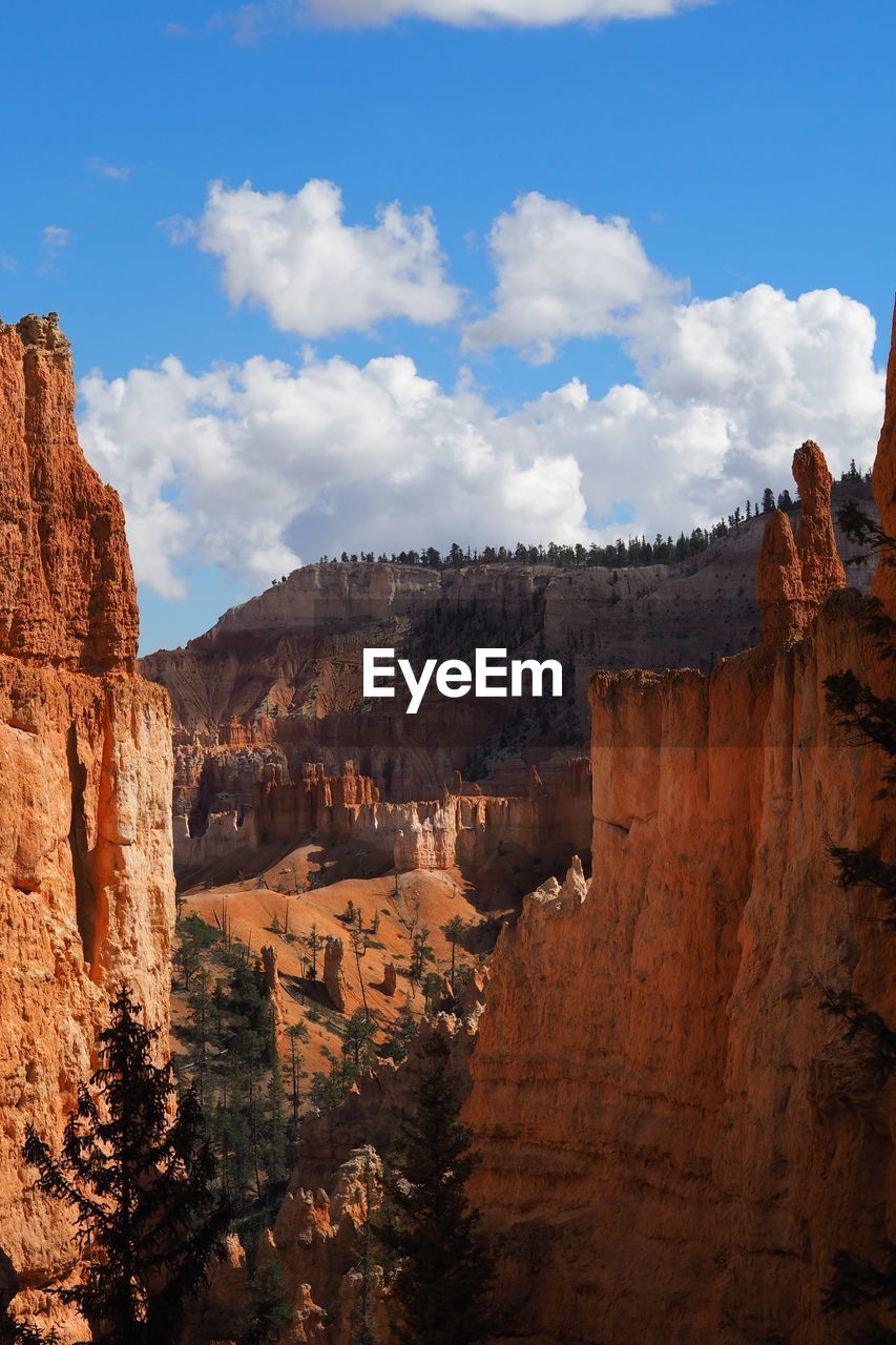 Rock formations against sky