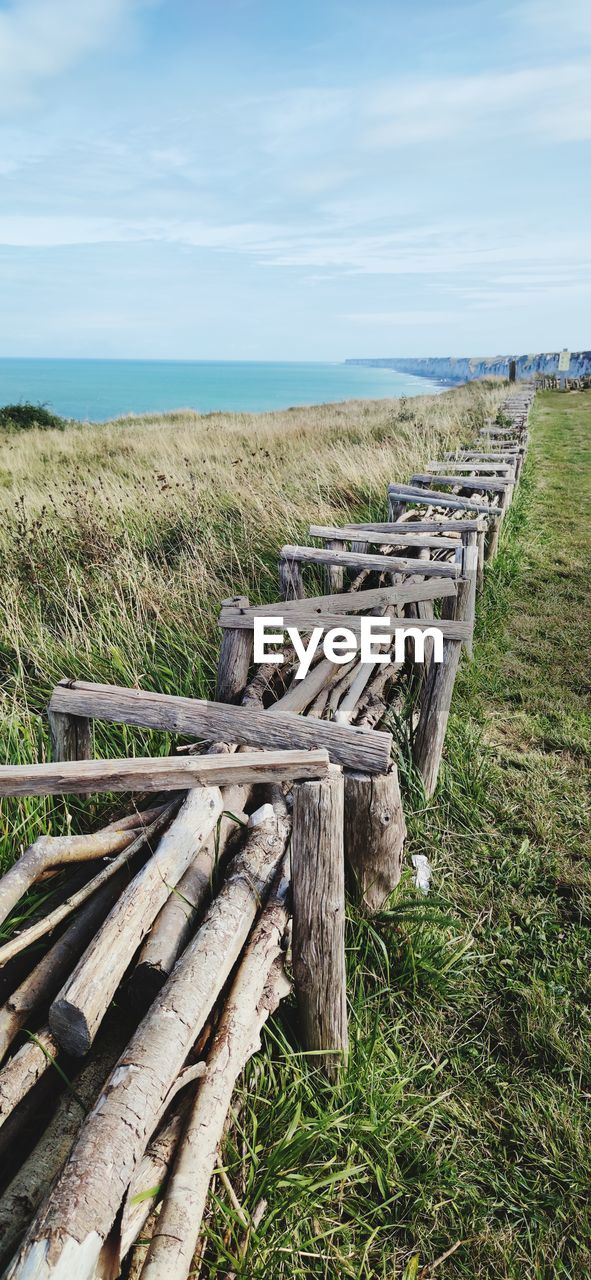 SCENIC VIEW OF LAND AGAINST SEA