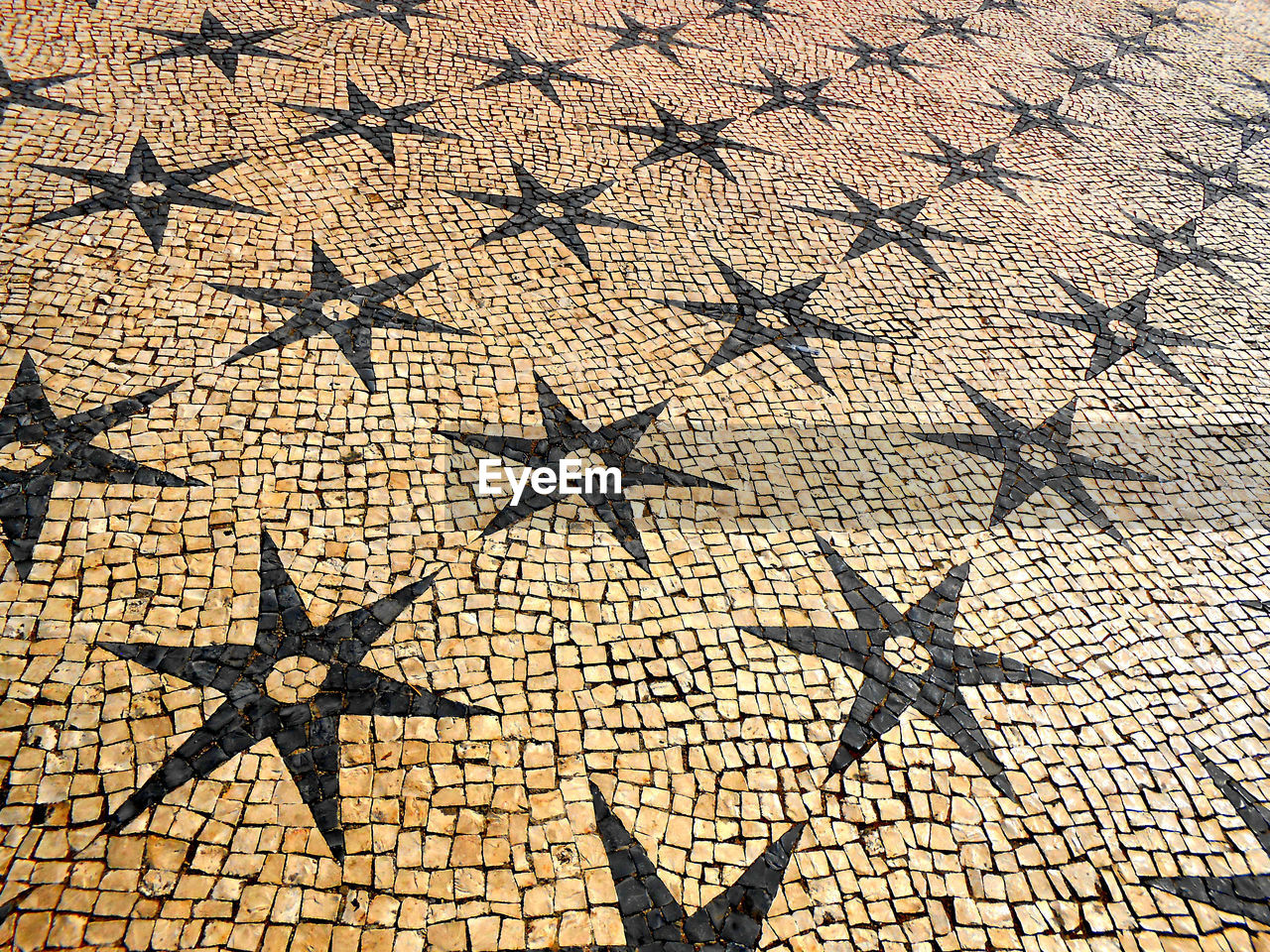 Patterned paving lisbon lisboa portugal