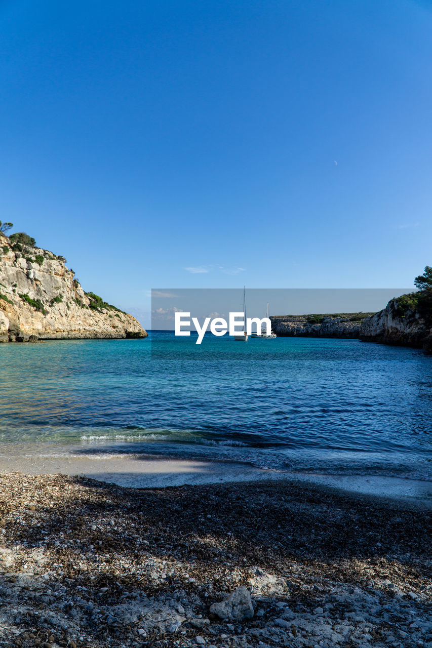 SCENIC VIEW OF BEACH AGAINST CLEAR SKY