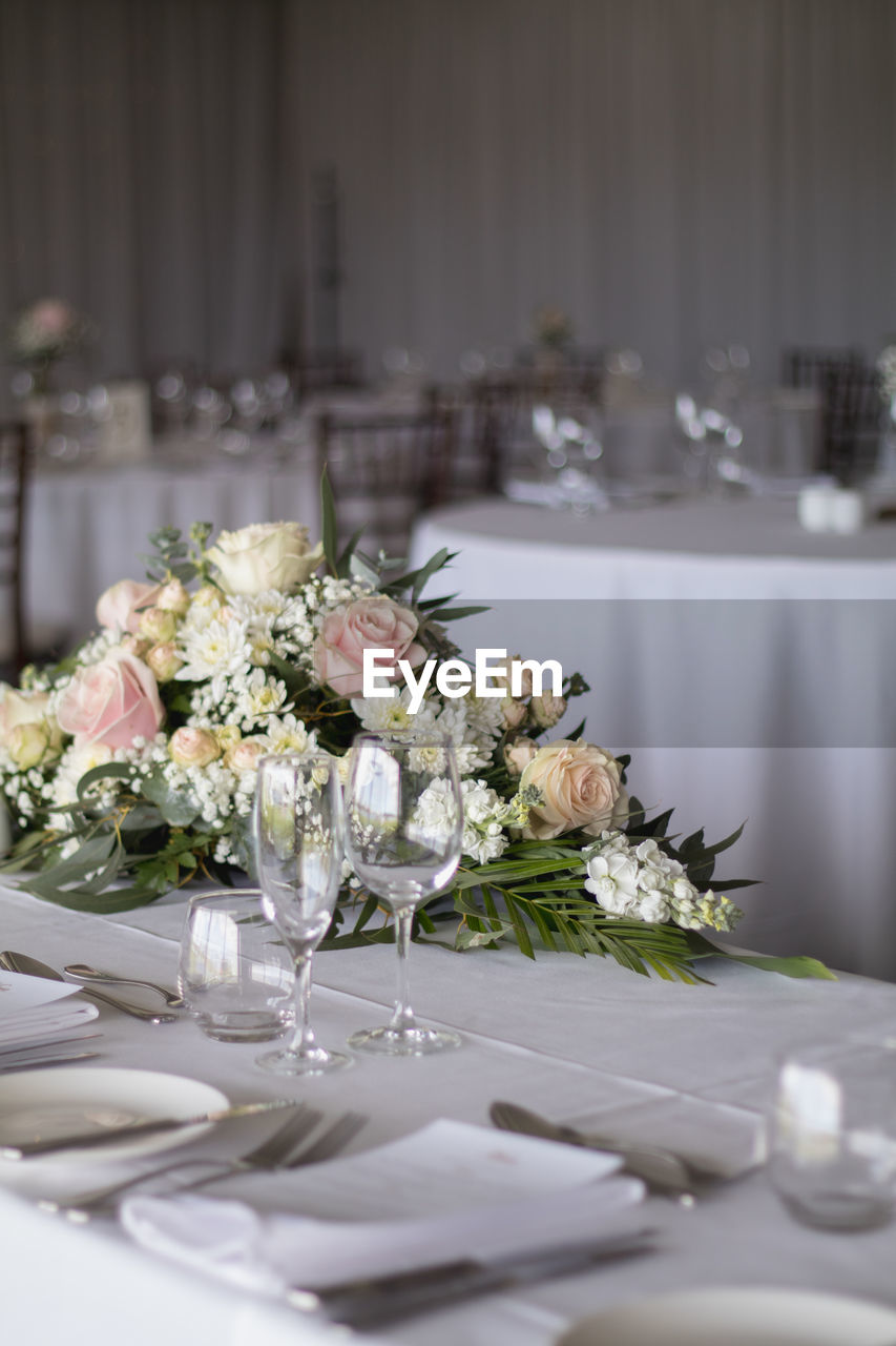 Flowers in vase on table