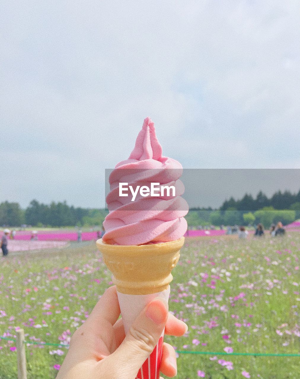 PERSON HOLDING ICE CREAM CONE