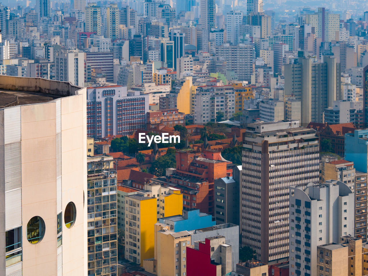 Panoramic view of sao paulo city downtown.