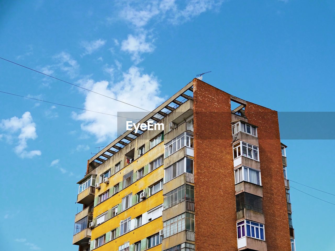 Low angle view of building against sky