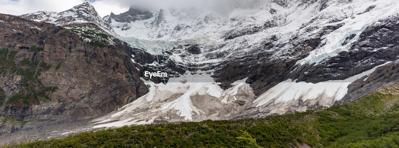 Scenic view of snowcapped mountains