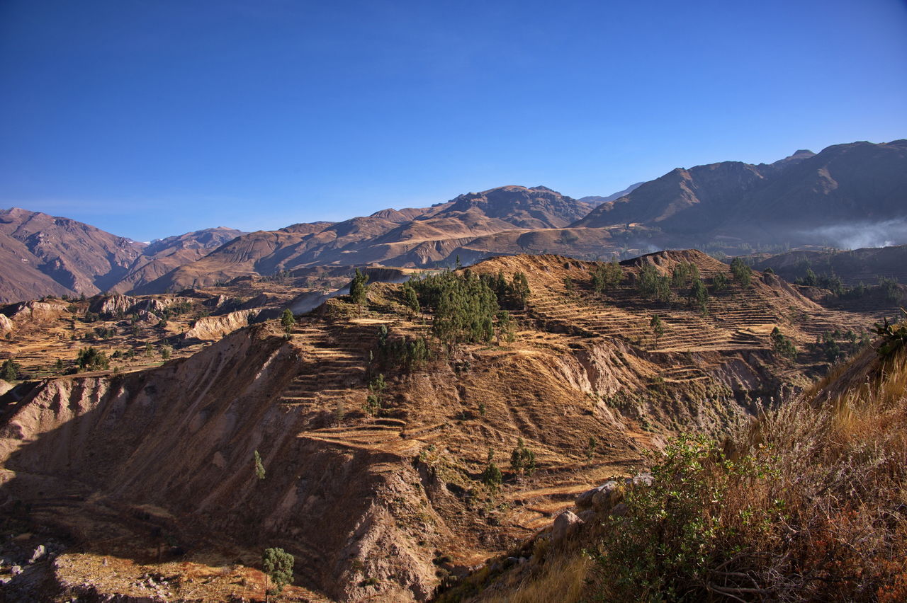 Beautiful landscape of colca canyon in peru