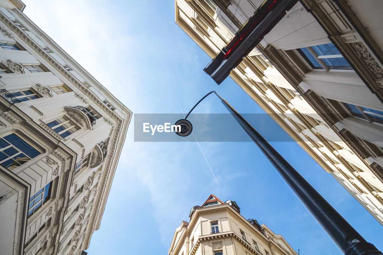 Low angle view of buildings against sky