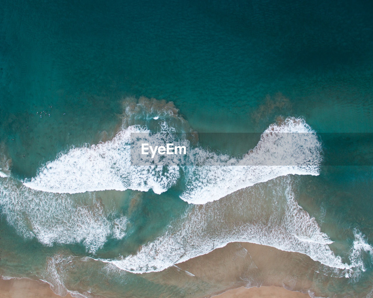 Close-up of wave on beach