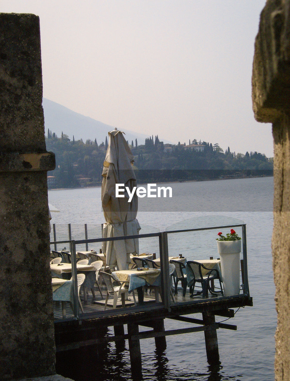 VIEW OF LAKE AGAINST CLEAR SKY