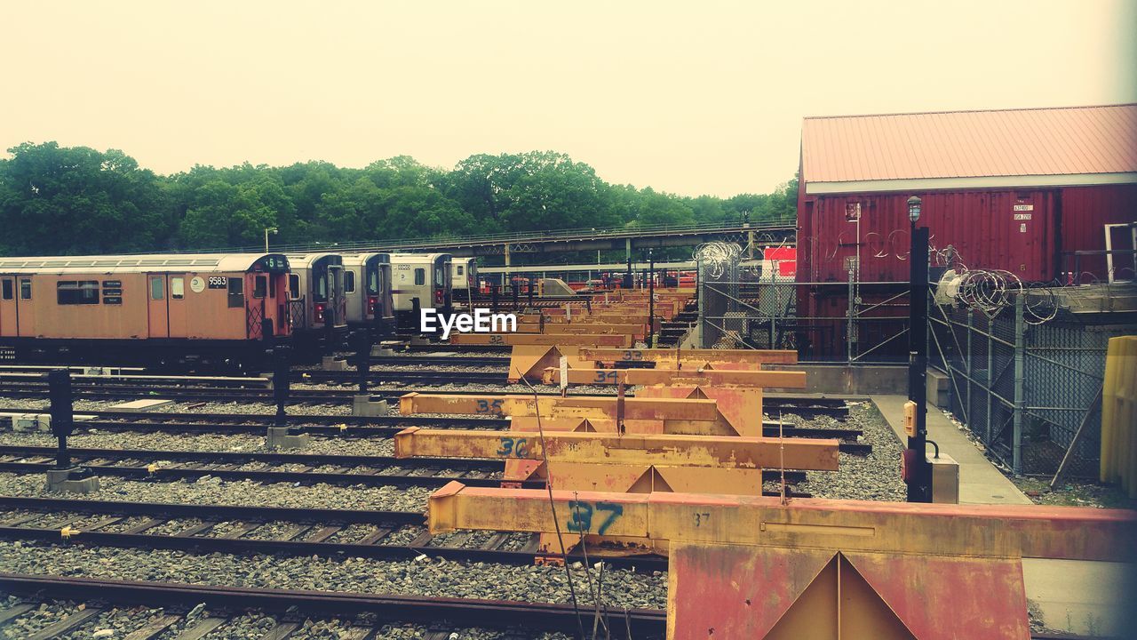 Trains at shunting yard