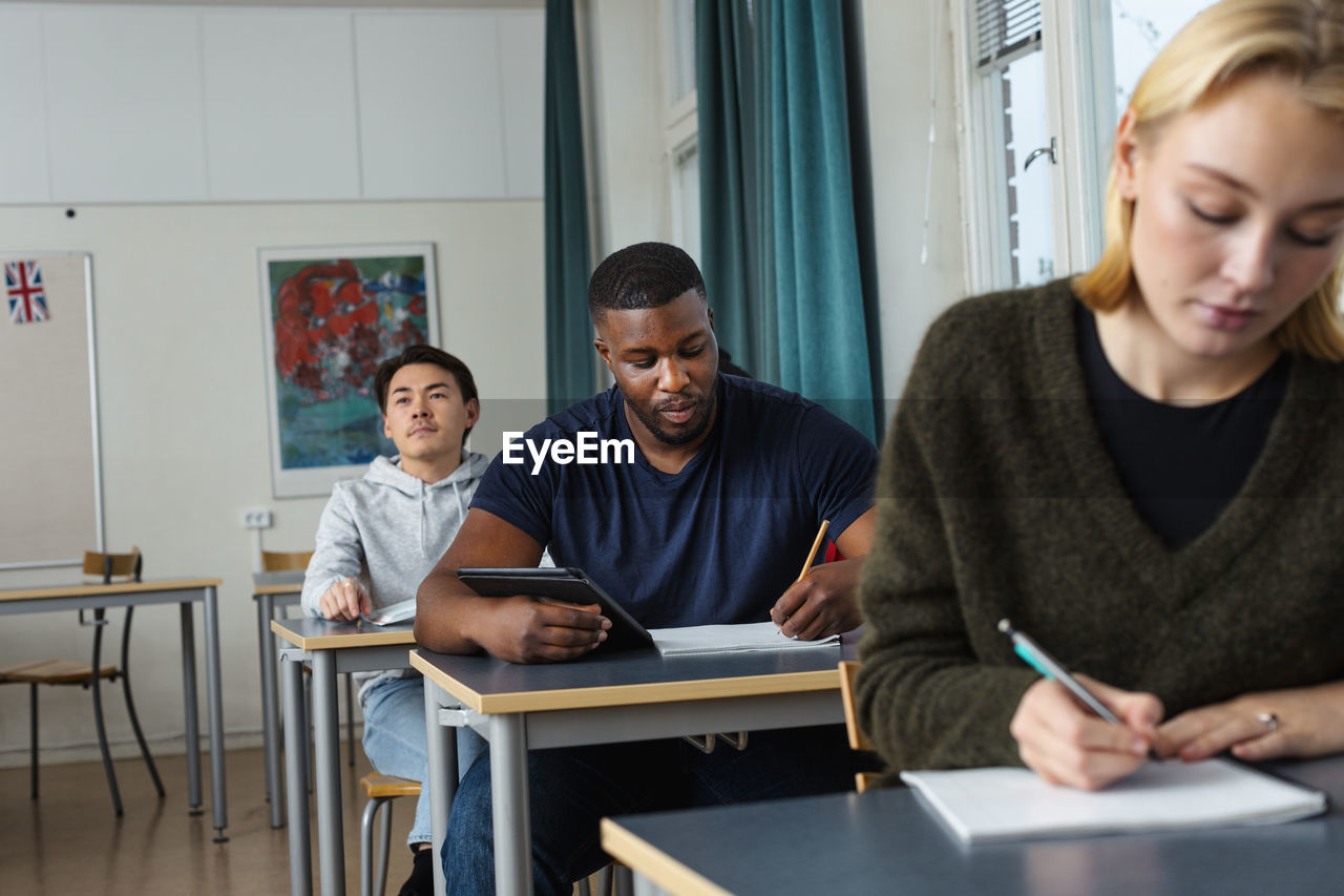 Students learning in classroom